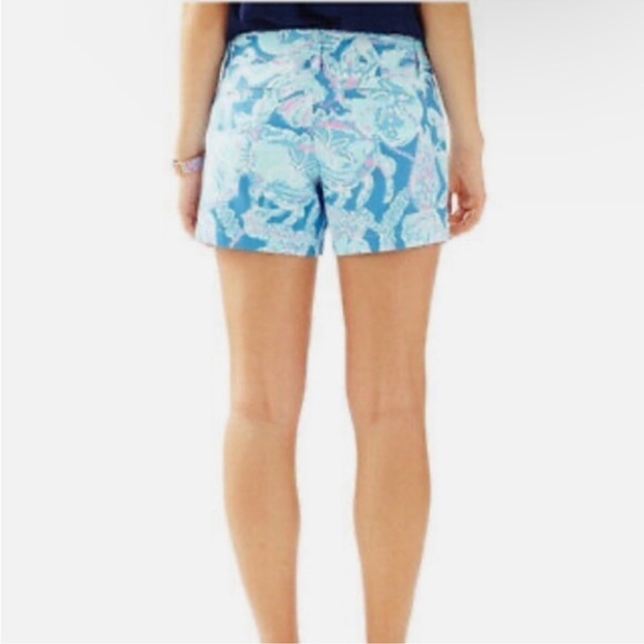 Lilly Pulitzer Callahan Shorts Women’s 00 Into The Deep Blue Pink Coastal Preppy - Picture 2 of 11